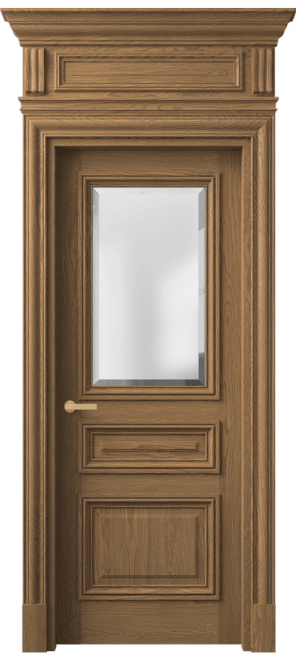 Межкомнатная дверь Antique 7304 Дуб мускатный матовый Сатинированное стекло с фацетом, 6 мм Цена 200855 ₽ | Volhovec