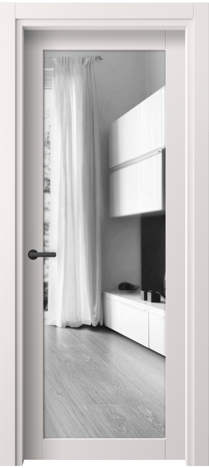 Межкомнатная дверь Neo 2102 ПЭТ кремово-серый Двустороннее зеркало, триплекс Цена 26959 ₽ | Volhovec