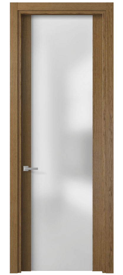 Межкомнатная дверь Planum 4114 Дуб янтарный Сатинированное стекло Цена 56959 ₽ | Volhovec