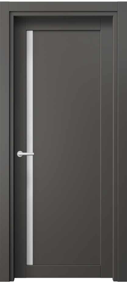 Межкомнатная дверь Нео 2110 ПЭТ графитовый Сатинированное стекло Цена 30499 ₽ | Volhovec