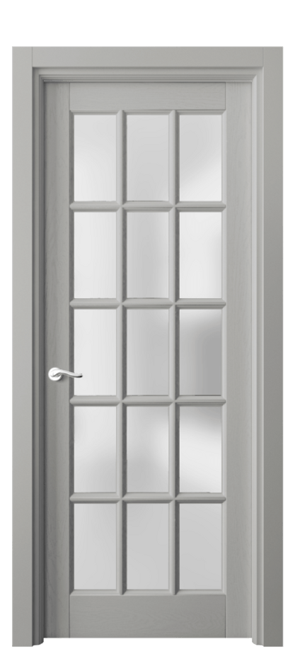 Межкомнатная дверь Lignum 0708 Дуб нейтральный серый Сатинированное стекло Цена 118639 ₽ | Volhovec