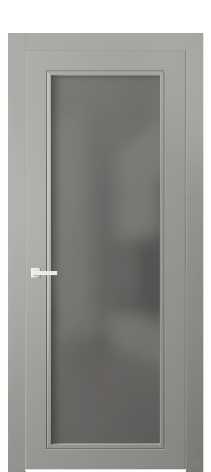 Межкомнатная дверь Neo Classic 8000 Матовый нейтральный серый Сатинированное серое стекло, триплекс, 8 мм Цена 50480 ₽ | Volhovec