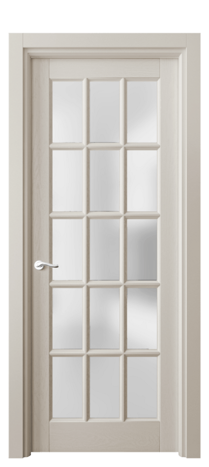 Межкомнатная дверь Lignum 0708 Дуб светло-бежевый Сатинированное стекло Цена 148299 ₽ | Volhovec