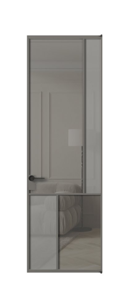 Дверь межкомнатная Mosaic АЛПЛ041.21 Алюминий классический серый Сатинированное серое стекло, триплекс, 6 мм + Прозрачное серое стекло, триплекс Без короба АКЛС Цена 165870 Стоимость комплекта двери включает:
1. Полотно (600/650/700/750/800/850/900/950*2000-2400 мм).
2. Короб
3. Комплект фурнитуры (2 торцевые петли и магнитный замок с ответной планкой). Фабрика дверей Волховец 8 (800) 551 43 19 Межкомнатная дверь Mosaic АЛПЛ041.21 Алюминий классический серый Сатинированное серое стекло, триплекс, 6 мм + Прозрачное серое стекло, триплекс Цена 165870 ₽ | Volhovec