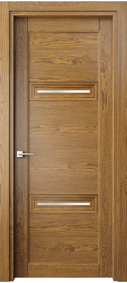 Межкомнатная дверь Эго 6113 Дуб медовый Сатинированное стекло Цена 126499 ₽ | Volhovec