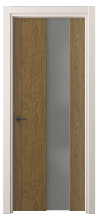 Межкомнатная дверь Freedom 4226 Торфяной дуб Сатинированное серое стекло, триплекс Цена 40799 ₽ | Volhovec