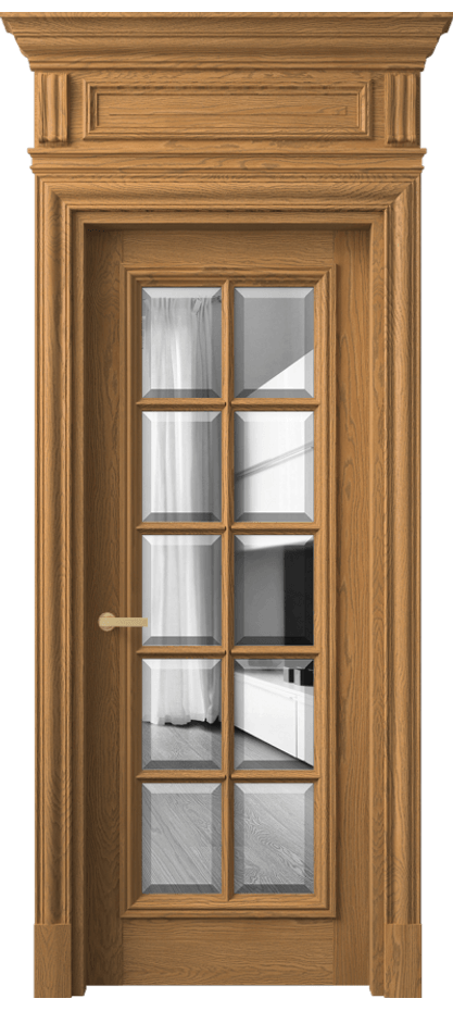 Дверь межкомнатная Антик 7310 Дуб солнечный матовый Двустороннее зеркало с фацетом, триплекс КЭП + Объёмный фриз + Карниз ДСЛ.М Цена 296149 ₽ Наличники уже входят в базовый комплект. Фабрика дверей Волховец 8 (800) 551 43 19 Межкомнатная дверь Антик 7310 Дуб солнечный матовый Двустороннее зеркало с фацетом, триплекс Цена 296149 ₽ | Volhovec