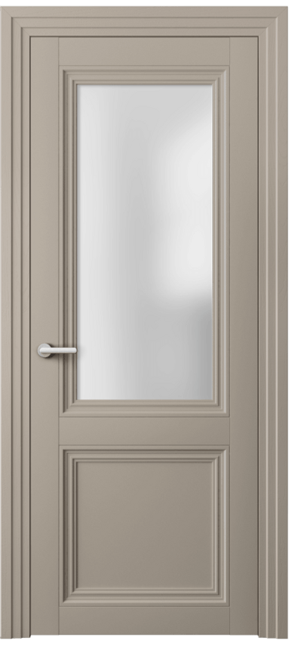 Межкомнатная дверь Центро 2524 Матовый бисквитный Сатинированное стекло Цена 62199 ₽ | Volhovec