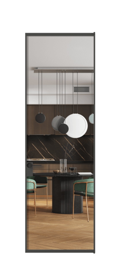 Алюминиевая дверь АЛПЛ040.01  Прозрачное стекло "Кристал Вижн", калёное Цена 159070  | Volhovec