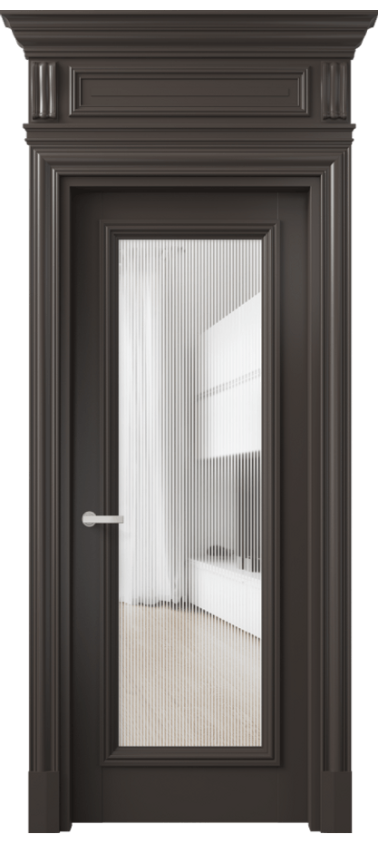 Дверь межкомнатная Antique 7300 Бук антрацит Рифлёное стекло "Дюна", триплекс КЭП + Объёмный фриз + Карниз БАН Цена 127383 ₽ Наличники уже входят в базовый комплект. Фабрика дверей Волховец 8 (800) 551 43 19 Межкомнатная дверь Antique 7300 Бук антрацит Рифлёное стекло "Дюна", триплекс Цена 127383 ₽ | Volhovec