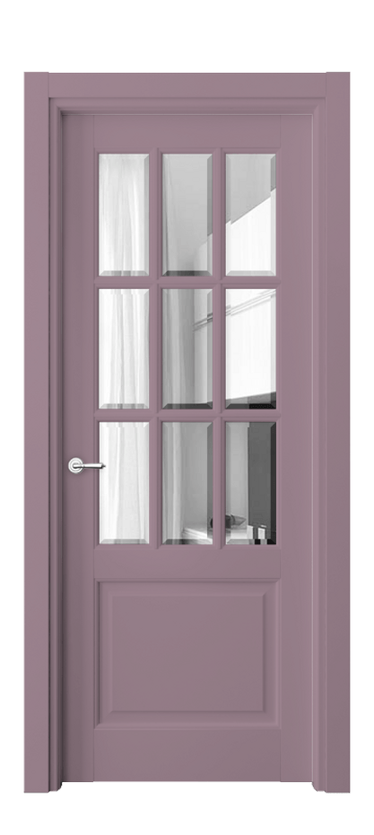 Межкомнатная дверь Toscana Grigliato 6312 Бук белоснежный Прозрачное стекло с фацетом, 6 мм Цена 115999 ₽ | Volhovec