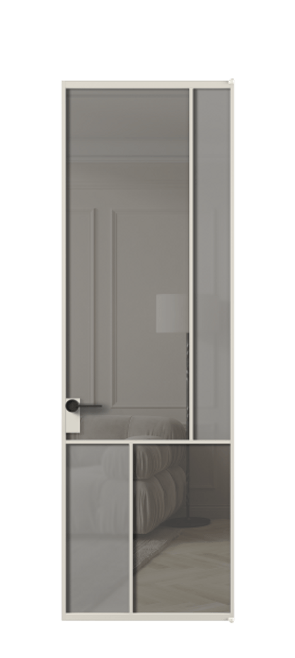 Межкомнатная дверь Mosaic АЛПЛ041.21 Алюминий облачно-серый Сатинированное серое стекло, триплекс, 6 мм + Прозрачное серое стекло, триплекс, 6 мм Цена 127772 ₽ | Volhovec