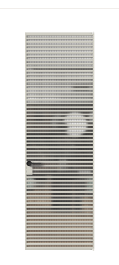 Алюминиевая дверь АЛПЛ040.07 Алюминий тёплый серый Декоративное стекло с сеткой "Mesh silver", триплекс Цена 183052  | Volhovec