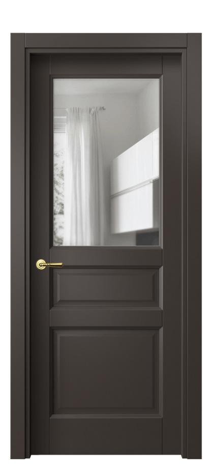 Межкомнатная дверь Galant 1432 Матовый антрацит Прозрачное стекло Цена 52399 ₽ | Volhovec