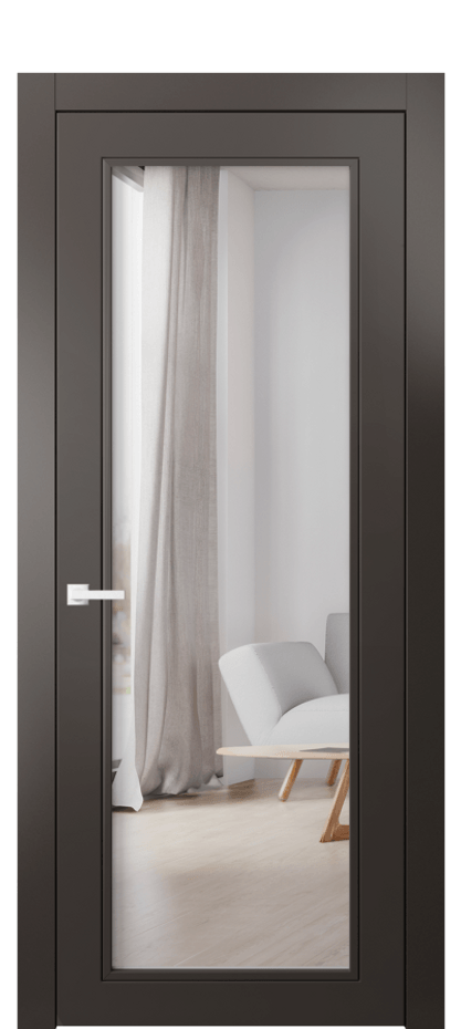 Дверь межкомнатная Neo Classic 8000 Матовый антрацит Двустороннее зеркало, триплекс Гладкий компланарный наличник МАН Цена 61359 ₽ Наличники уже входят в базовый комплект. Фабрика дверей Волховец 8 (800) 551 43 19 Межкомнатная дверь Neo Classic 8000 Матовый антрацит Двустороннее зеркало, триплекс Цена 61359 ₽ | Volhovec