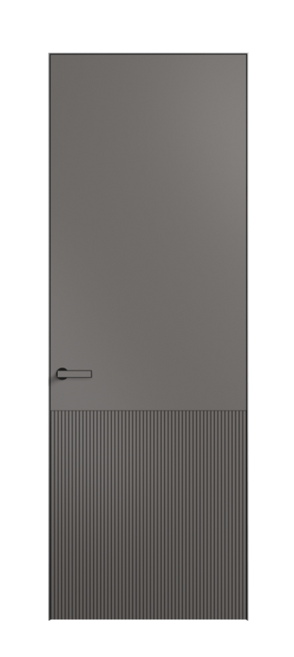 Дверь межкомнатная Velvet АКП 8204 Матовый классический серый. Скрытый короб Черный Цена 70469 . Фабрика дверей Волховец 8 (800) 551 43 19 Межкомнатная дверь Velvet АКП 8204 Матовый классический серый. Цена 70469 | Volhovec