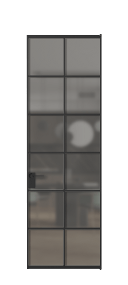 Алюминиевая дверь АЛПЛ040.05  Алюминий Черный Сатинированное серое стекло, триплекс, 6 мм. Без короба чер Цена 117290 Стоимость комплекта двери включает: 
1. Полотно (600/650/700/750/800/850/900/950*2000-2400 мм).
2. Короб
3. Комплект фурнитуры (2 торцевые петли и магнитный замок с ответной планкой). Фабрика дверей Волховец 8 (800) 551 43 19  Алюминиевая дверь АЛПЛ040.05 Алюминий Черный Сатинированное серое стекло, триплекс, 6 мм Цена 117290  | Volhovec