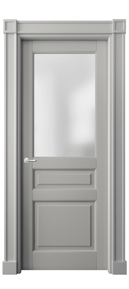 Межкомнатная дверь Toscana Plano 6304 Бук нейтральный серый Сатинированное стекло Цена 101183 ₽ | Volhovec