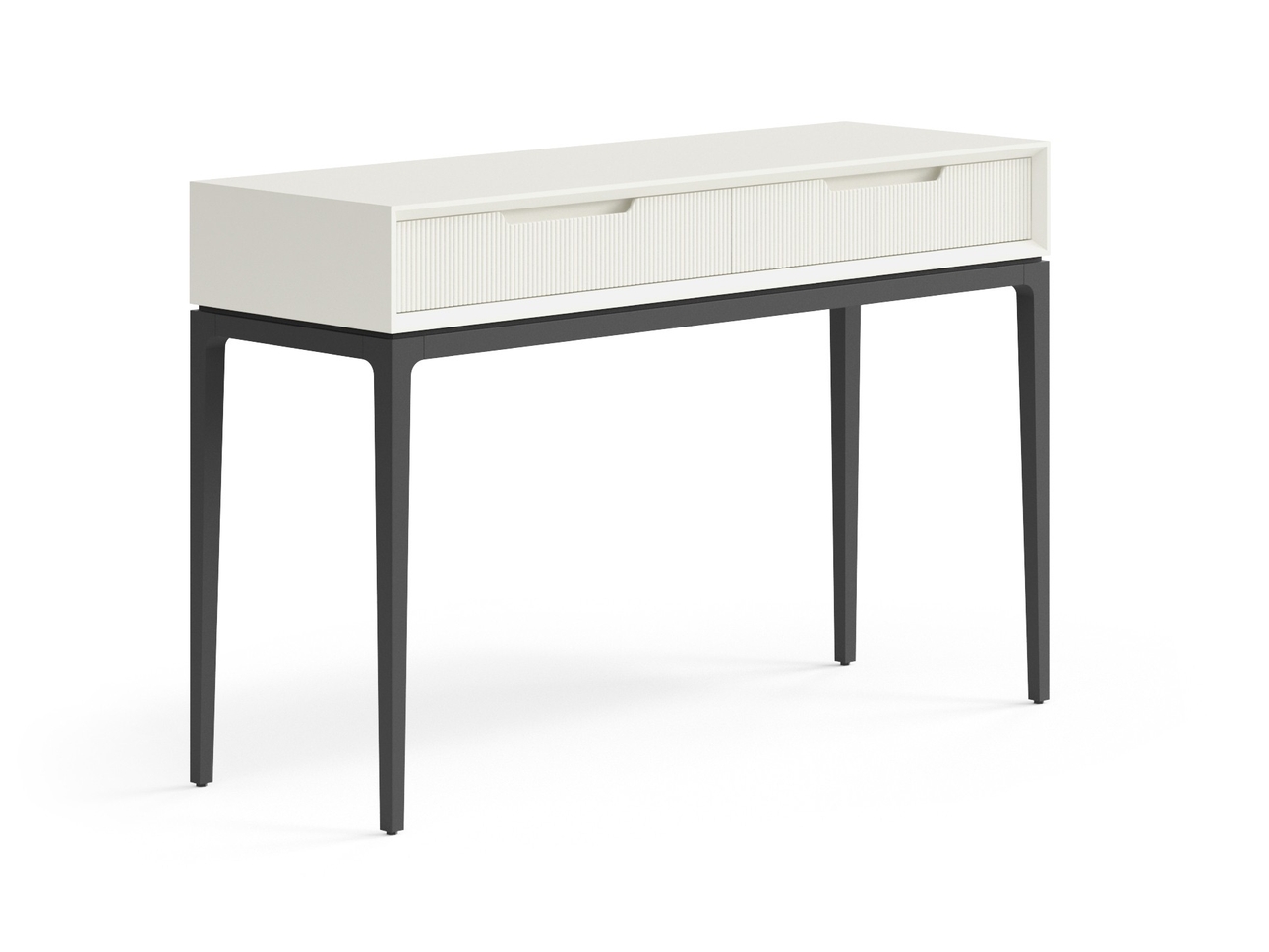 Консоль Velvet 2 ящика Матовый молочно-белый