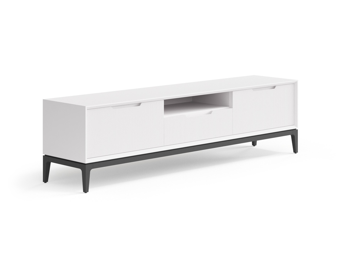 ТВ тумба Velvet дуб Матовый пудровый белый