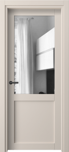 Дверь межкомнатная 2122 ПЭПБ ДВ ЗЕР. Цвет ПЭТ пудровый бежевый. Материал ПЭТ. Коллекция Neo. Картинка.