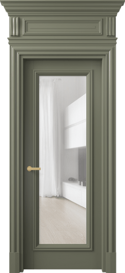 Дверь межкомнатная 7300 БОТ DUNE. Цвет Бук оливковый тёмный. Материал Массив бука эмаль. Коллекция Antique. Картинка.