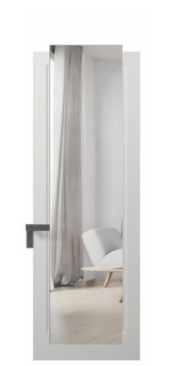 Дверь межкомнатная 8303 МССР ЗЕР. Цвет Матовый светло-серый. Материал Гладкая эмаль. Коллекция Rocca. Картинка.