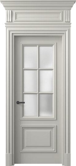Дверь межкомнатная 7312 БТСР САТ. Цвет Бук тёплый серый. Материал Массив бука эмаль. Коллекция Antique. Картинка.