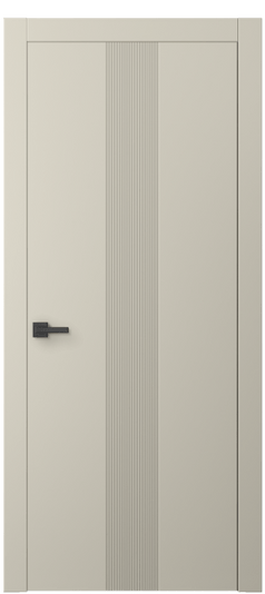 Дверь межкомнатная АКП 8042 МБСР. Цвет Матовый бежево-серый. Материал Гладкая эмаль. Коллекция Линия. Картинка.