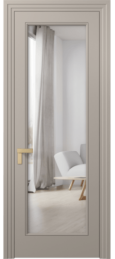 Межкомнатная дверь 8300 МБСК Двустороннее зеркало. Цвет Матовый бисквитный. Материал Гладкая эмаль. Коллекция Rocca. Фото. Дверь межкомнатная 8300 МБСК Двустороннее зеркало. Цвет Матовый бисквитный. Материал Гладкая эмаль. Коллекция Rocca. Картинка.