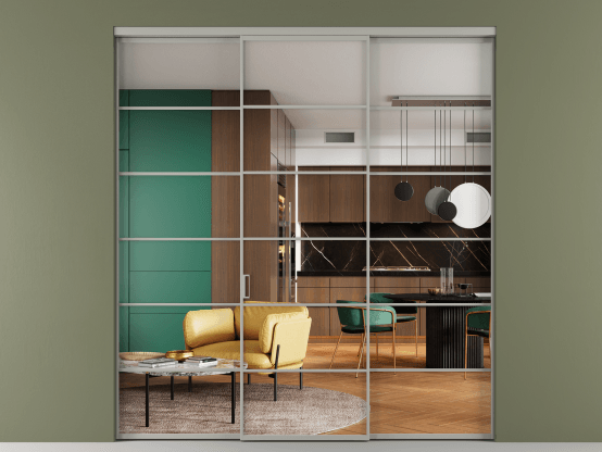 Алюминевая перегородка АЛПР 040.04_АНСР_Crystalvision_new. Цвет Алюминий нейтральный серый. Материал Алюминий в эмали. Коллекция Перегородка Formato внутри проёма 3 створки. Фото. Алюминевая перегородка АЛПР 040.04_АНСР_Crystalvision_new. Цвет Алюминий нейтральный серый. Материал Алюминий в эмали. Коллекция Перегородка Formato внутри проёма 3 створки. Картинка.