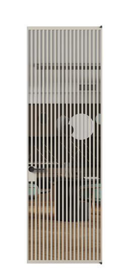 Дверь межкомнатная АЛПЛ040.07 Crystalvision АСБЖ. Цвет Алюминий светло-бежевый. Материал Алюминий в эмали. Коллекция Formato. Картинка.