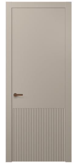 Дверь межкомнатная АКП 8645 МБСК. Цвет Матовый бисквитный. Материал Гладкая эмаль. Коллекция Alba. Картинка.