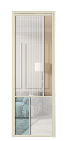 Межкомнатная дверь АЛПЛ041.21 АБСР 4 стекла. Цвет Алюминий бежево-серый. Материал Алюминий в эмали. Коллекция Mosaic. Фото. Дверь межкомнатная АЛПЛ041.21 АБСР 4 стекла. Цвет Алюминий бежево-серый. Материал Алюминий в эмали. Коллекция Mosaic. Картинка.