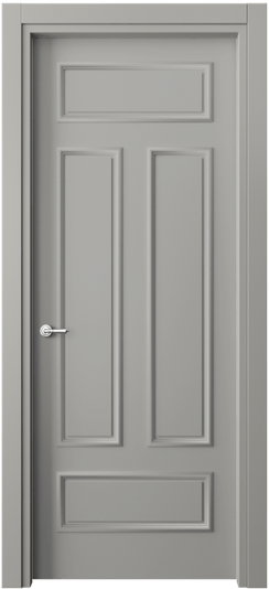 Дверь межкомнатная 8143 МНСР. Цвет Матовый нейтральный серый. Материал Гладкая эмаль. Коллекция Paris. Картинка.