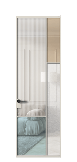 Межкомнатная дверь АЛПЛ041.12 АОС 4 стекла. Цвет Алюминий облачно-серый. Материал Алюминий в эмали. Коллекция Mosaic. Фото. Дверь межкомнатная АЛПЛ041.12 АОС 4 стекла. Цвет Алюминий облачно-серый. Материал Алюминий в эмали. Коллекция Mosaic. Картинка.