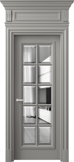 Дверь межкомнатная 7310 БНСР ДВ ЗЕР Ф. Цвет Бук нейтральный серый. Материал Массив бука эмаль. Коллекция Antique. Картинка.