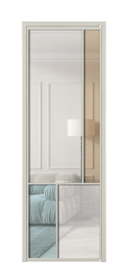 Межкомнатная дверь АЛПЛ041.21 АТСР 4 стекла. Цвет Алюминий тёплый серый. Материал Алюминий в эмали. Коллекция Mosaic. Фото. Дверь межкомнатная АЛПЛ041.21 АТСР 4 стекла. Цвет Алюминий тёплый серый. Материал Алюминий в эмали. Коллекция Mosaic. Картинка.