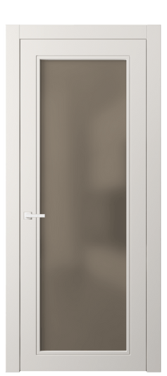 Дверь межкомнатная 8000 МПБЛ БР САТ. Цвет Матовый пудровый белый. Материал Гладкая эмаль. Коллекция Neo Classic. Картинка.