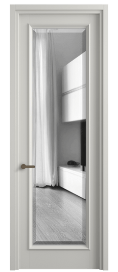 Дверь межкомнатная 6702 МСР ЗЕР ФАЦ. Цвет Матовый серый. Материал Гладкая эмаль. Коллекция Шарм. Картинка.