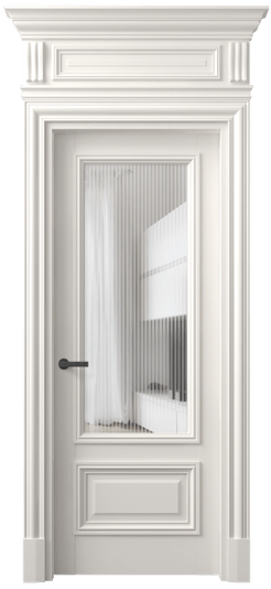 Дверь межкомнатная 7306 БПБЛ MORU. Цвет Бук пудровый белый. Материал Массив бука эмаль. Коллекция Antique. Картинка.