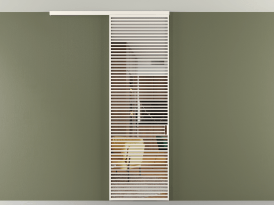 Алюминевая перегородка vd1_07 Алюминий пудровый белый Crystal Vision прозрачное. Цвет Алюминий пудровый белый. Материал Алюминий в эмали. Коллекция Перегородка Формато вдоль стены на потолок 1 створка. Картинка.