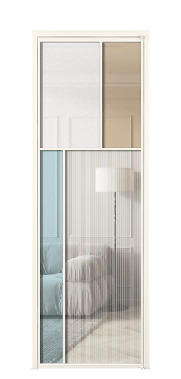 Межкомнатная дверь АЛПЛ041.22 АПБЛ 4 стекла. Цвет Алюминий пудровый белый. Материал Алюминий в эмали. Коллекция Mosaic. Фото. Дверь межкомнатная АЛПЛ041.22 АПБЛ 4 стекла. Цвет Алюминий пудровый белый. Материал Алюминий в эмали. Коллекция Mosaic. Картинка.