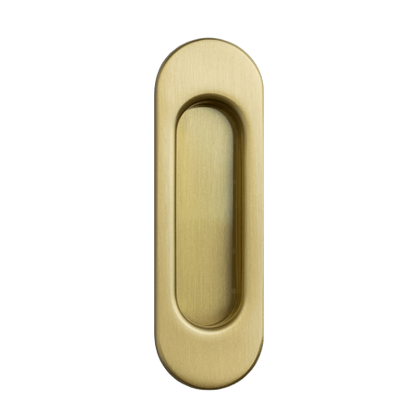 Ручки для дверей Ручка-лодочка для раздвижной двери без завертки Ноксия. Цвет Матовое золото. Коллекция Ручка-лодочка для раздвижной двери без завертки Ноксия. Картинка.