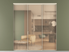 Перегородка Formato внутри проёма трёхстворчатая