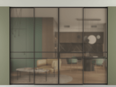 Перегородка Формато внутри проёма скрытое крепление в потолок 4 створки