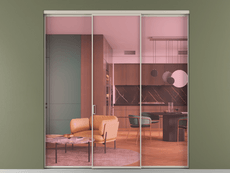 Перегородка Formato внутри проёма трёхстворчатая