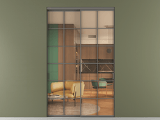 Перегородка Formato внутри проёма 2 створки