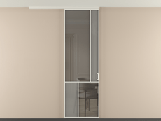 Перегородка Мозаик вдоль стены на потолок 1 створка