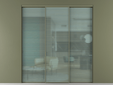 Перегородка Formato внутри проёма 3 створки